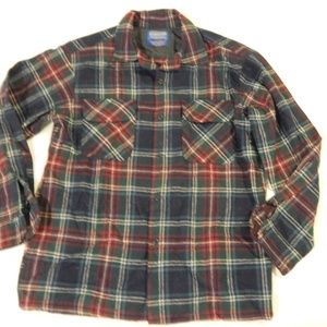 Pendleton men's plaid button down wool shirt